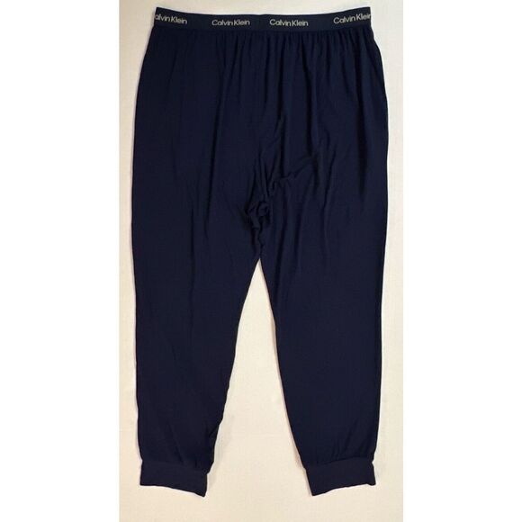 Calvin Klein NM2235410 Men Sz XL Navy Blue Modal Elastane Lounge Joggers Pants - Picture 5 of 10